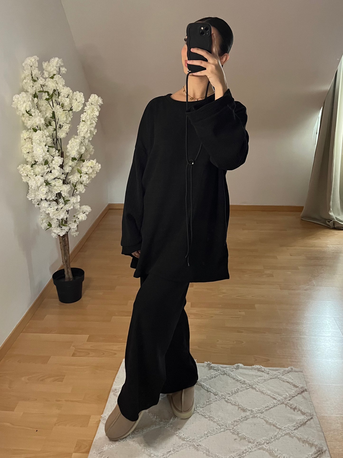 Ensemble velours oversize noir