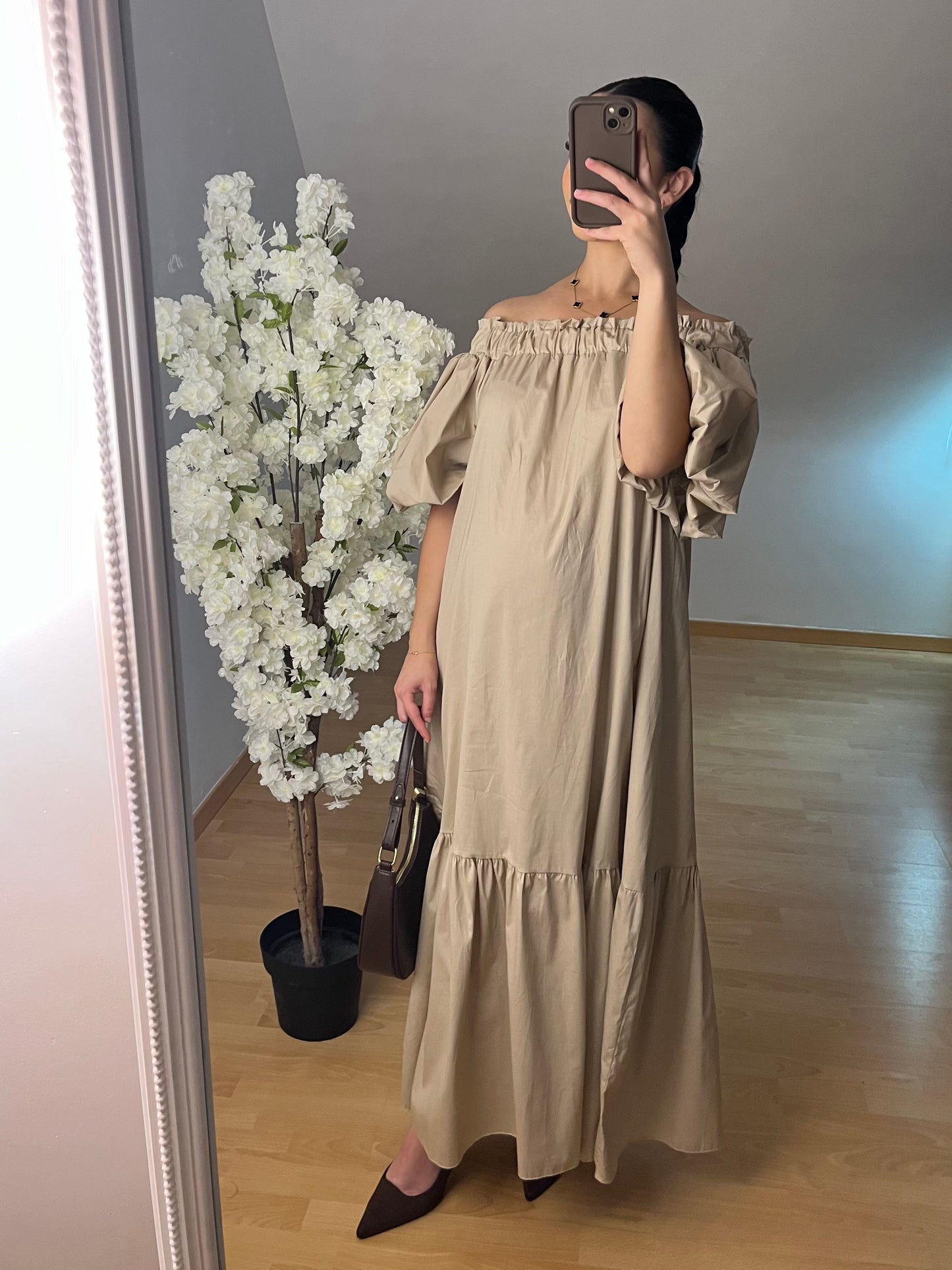 Robe Bella beige taupe