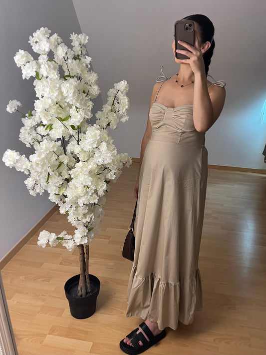 Robe dupe beige taupe