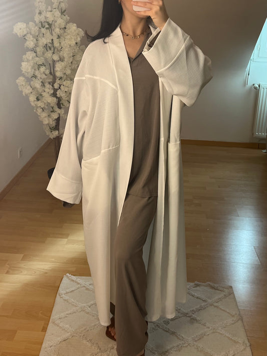 Kimono lin blanc