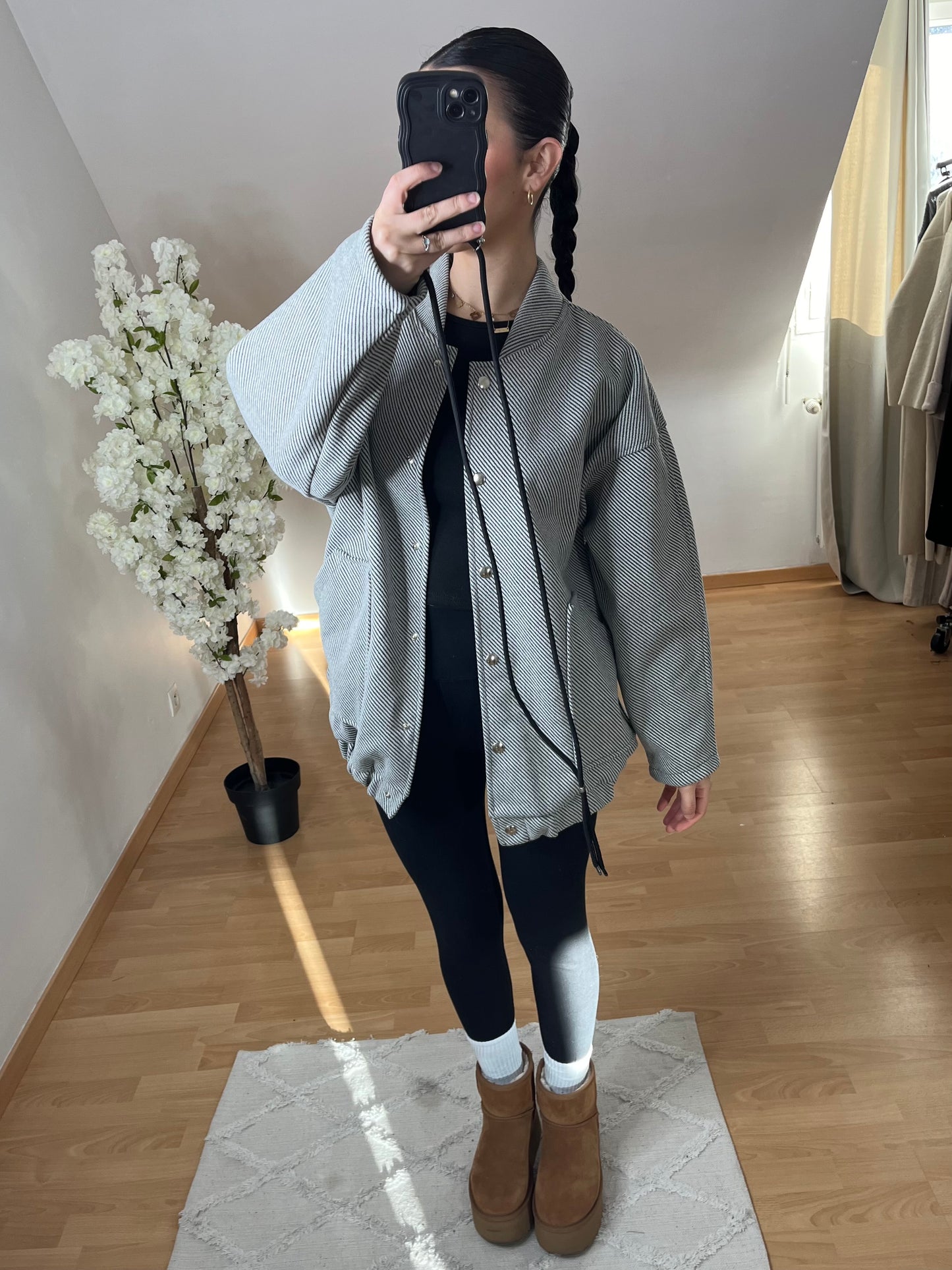 Bombers oversize gris