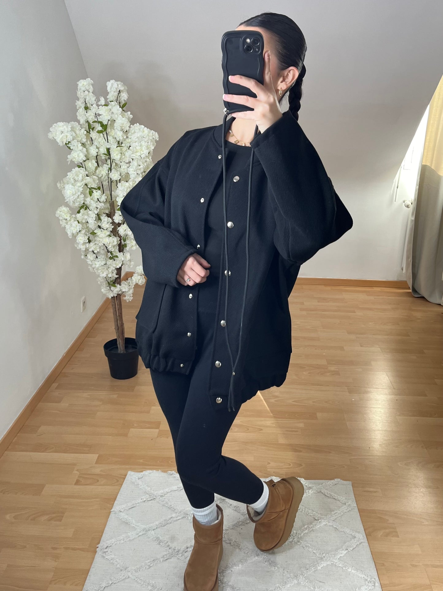 Bombers oversize noir