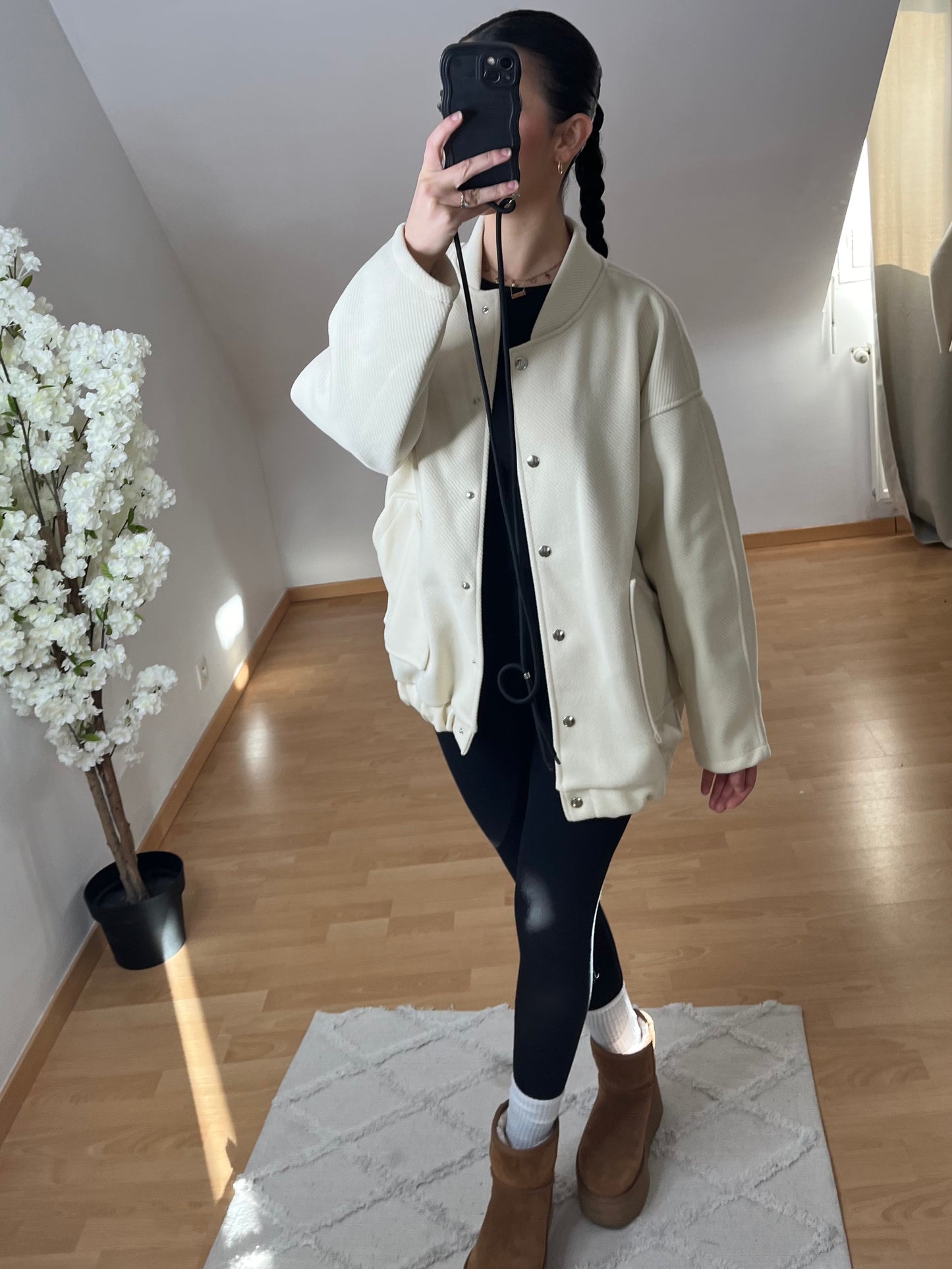 Bombers oversize beige