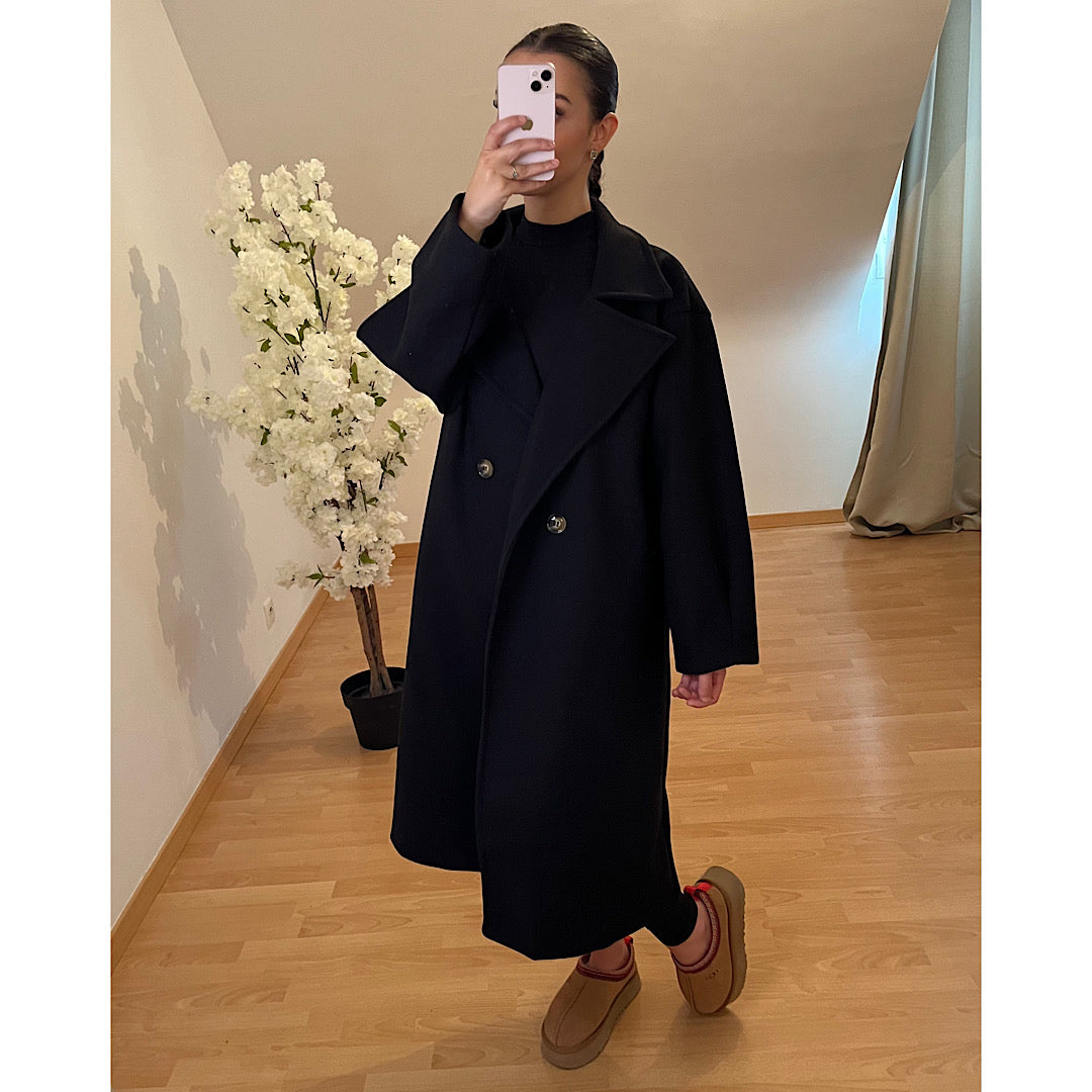 Manteau oversize noir