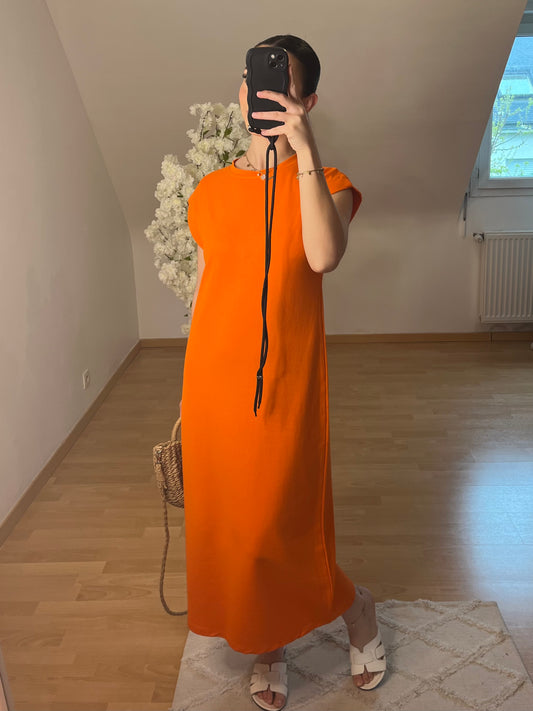 Robe coton orange
