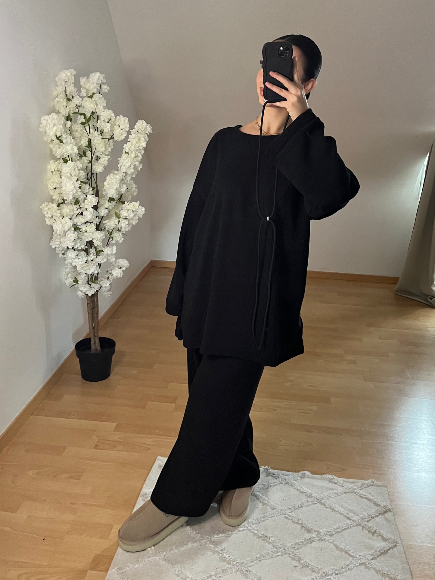 Ensemble velours oversize noir