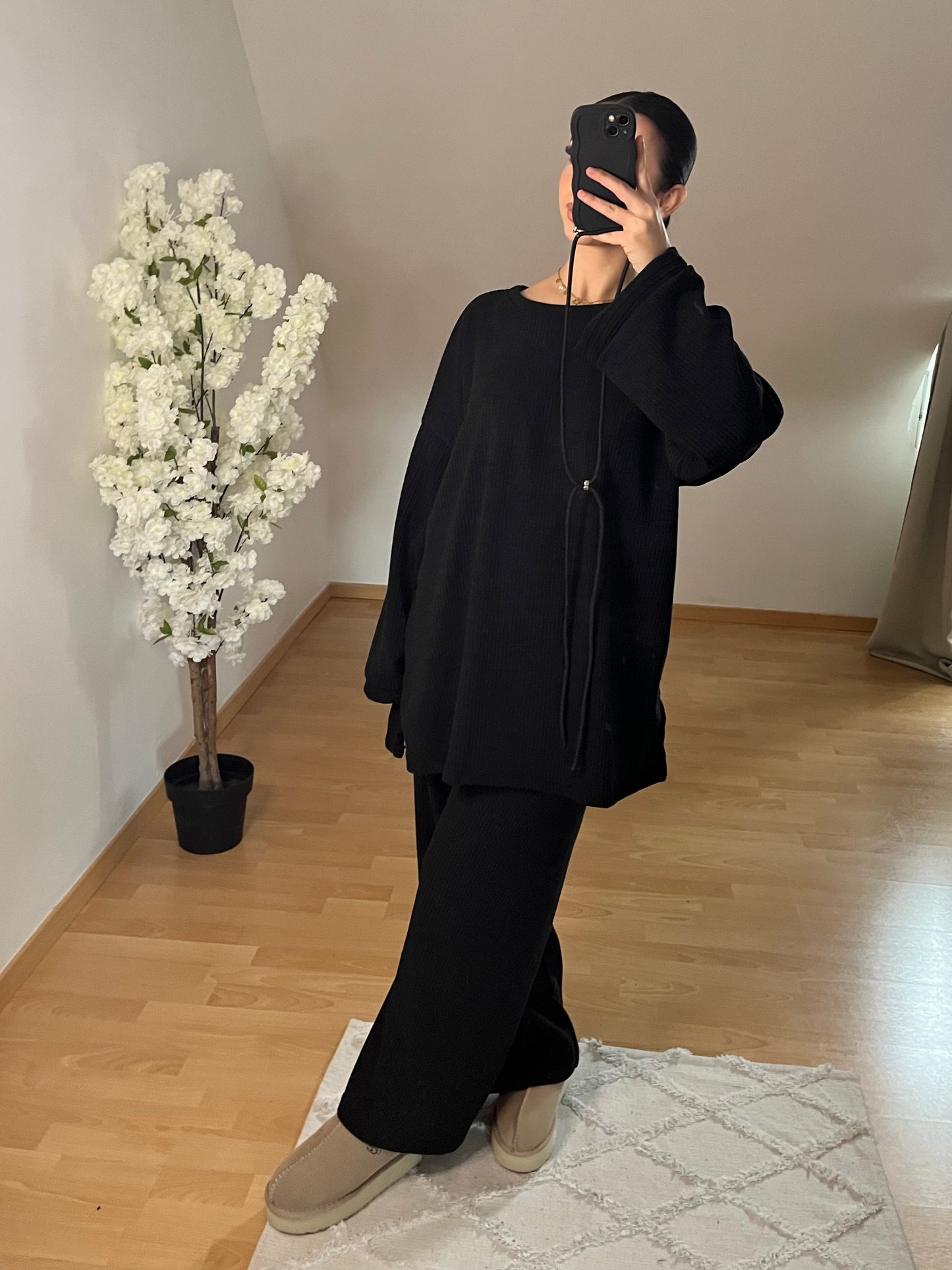 Ensemble velours oversize noir