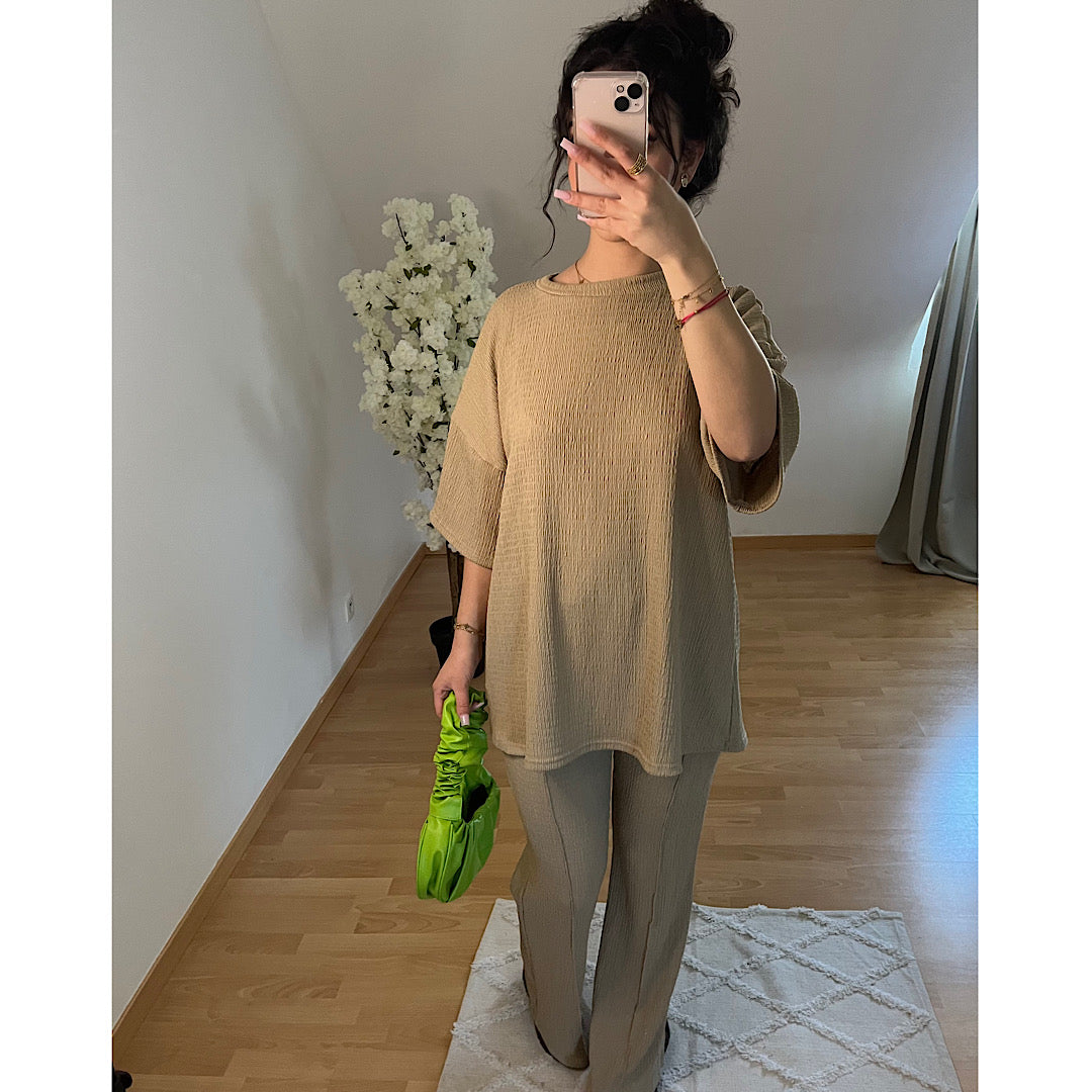 Ensemble Léa beige foncé