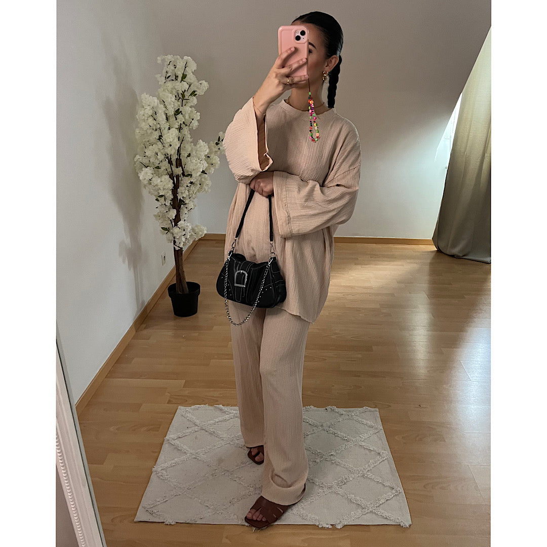 Ensemble oversize beige