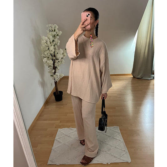 Ensemble oversize beige