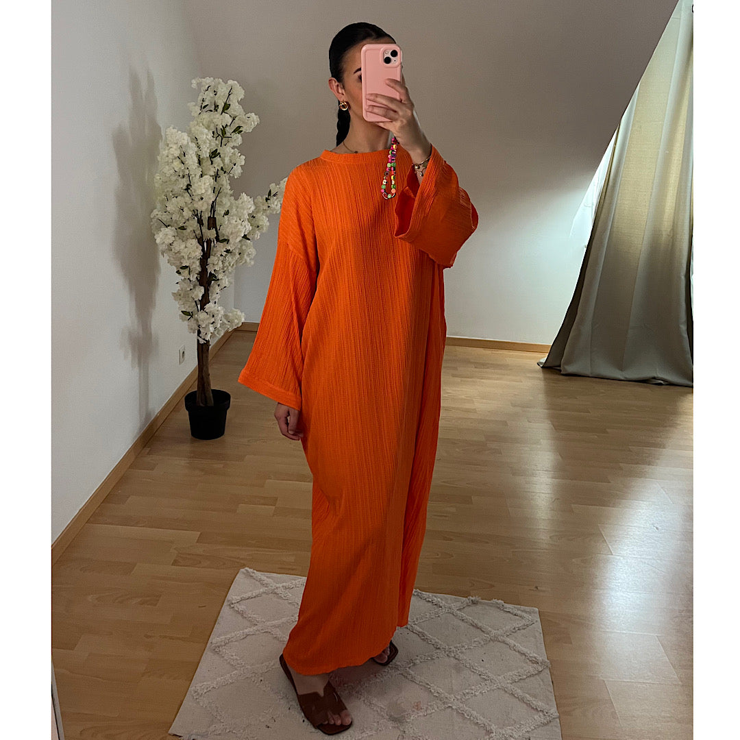 Robe oversize orange