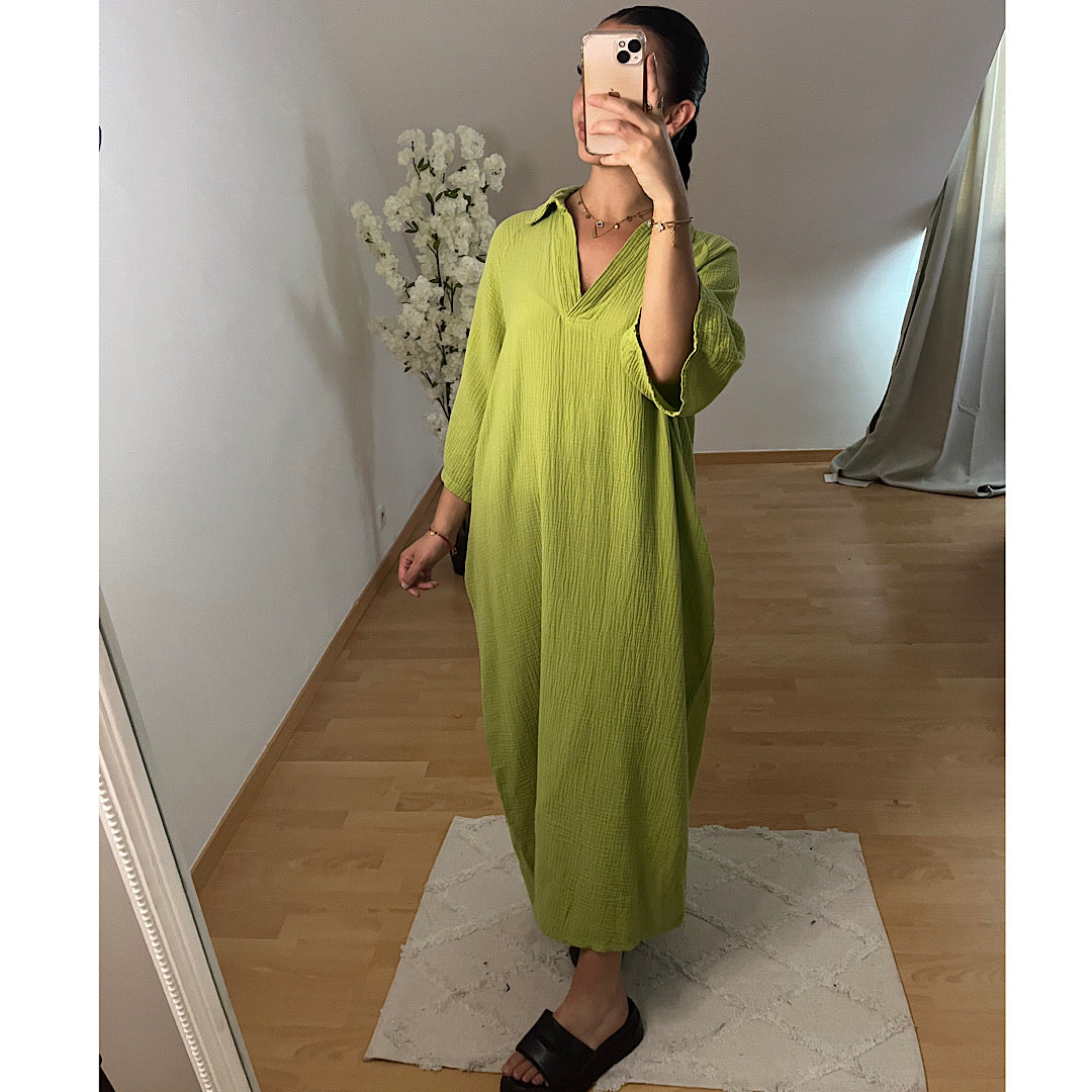 Robe Soa vert olive