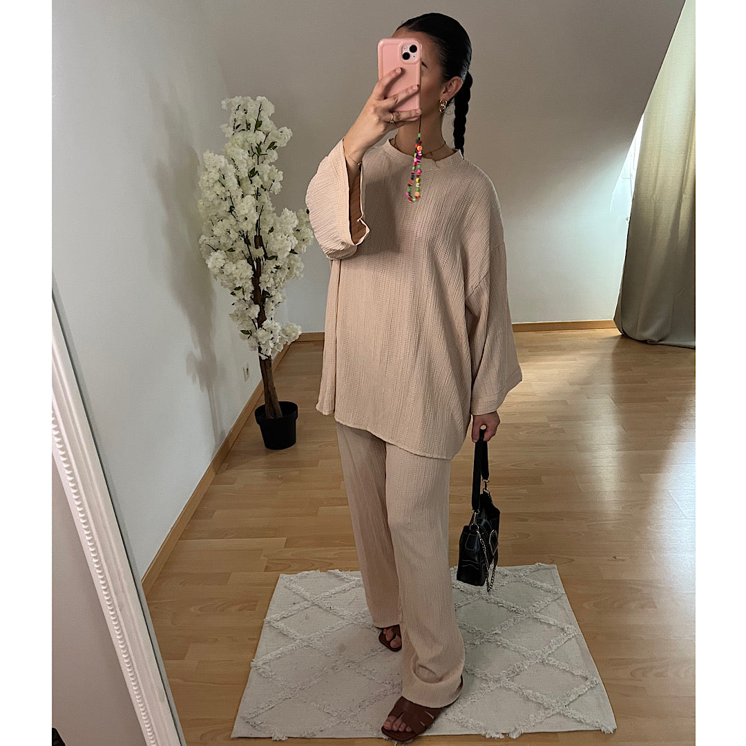 Ensemble oversize beige