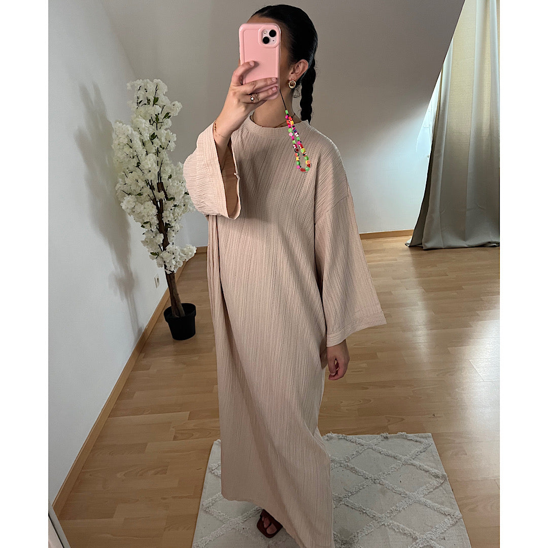 Robe oversize beige