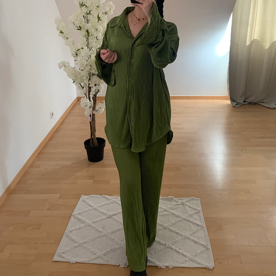 Ensemble Selin vert kaki